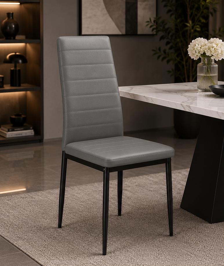 SILLA TOKYO GRIS CON ESTRUCTURA NEGRO (C05 EXTRA)