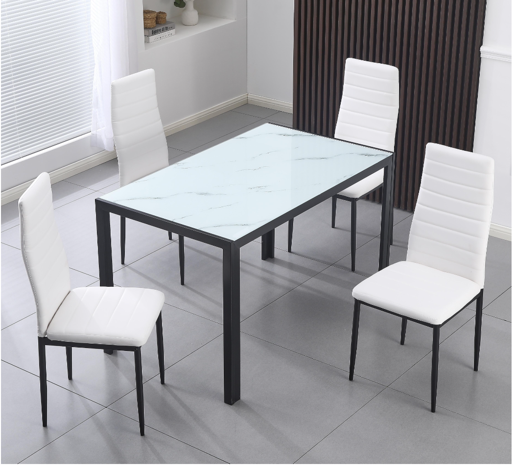 DT20-6 MÁRMOL BLANCO TAPA DE CRISTAL