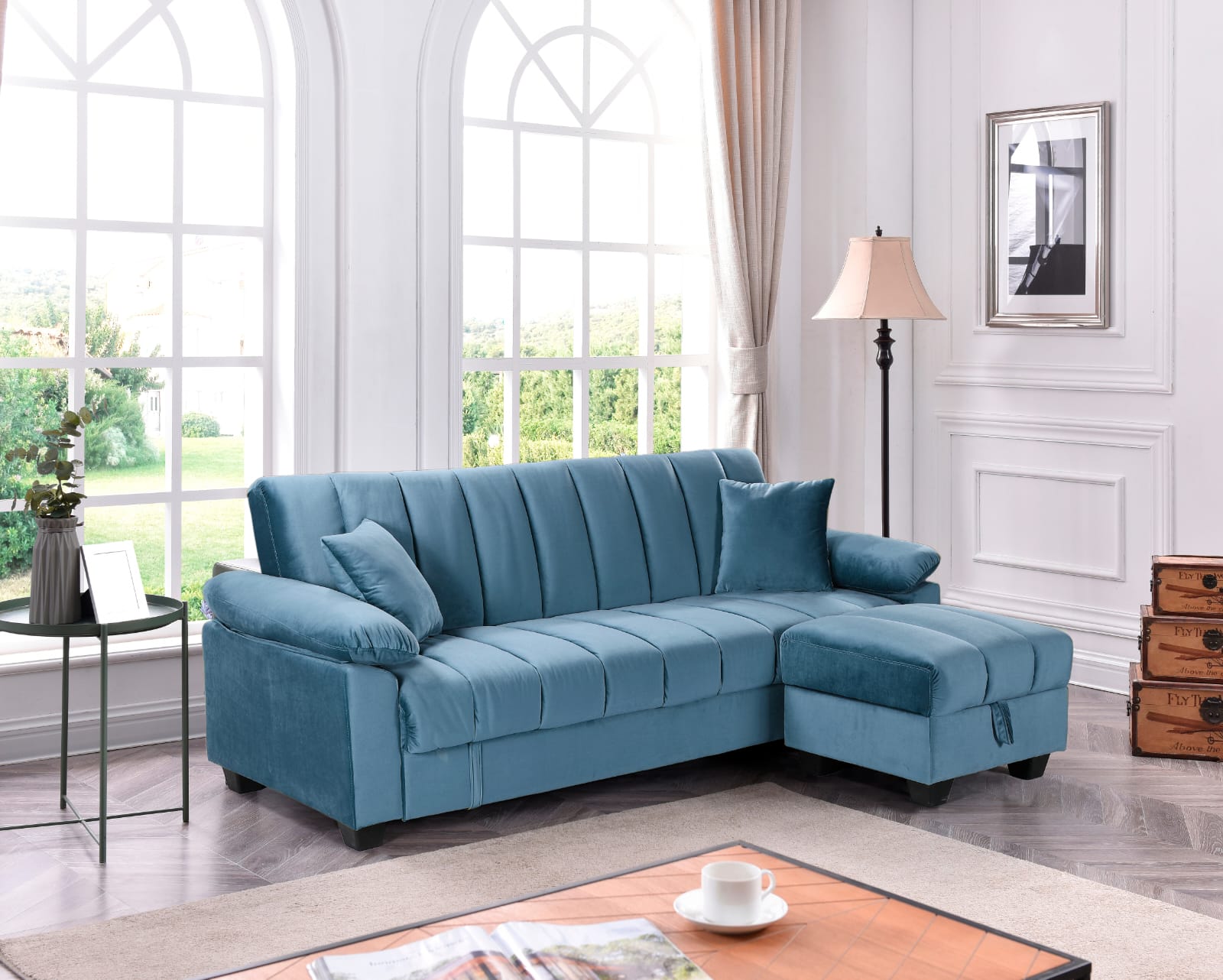 SOFA YADHI TERCIO PELO AZUL