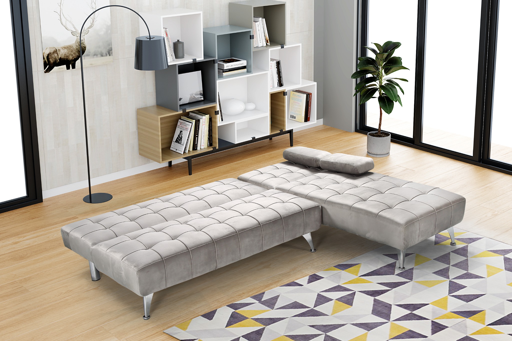 SOFA AROA TERCIO PELO GRIS