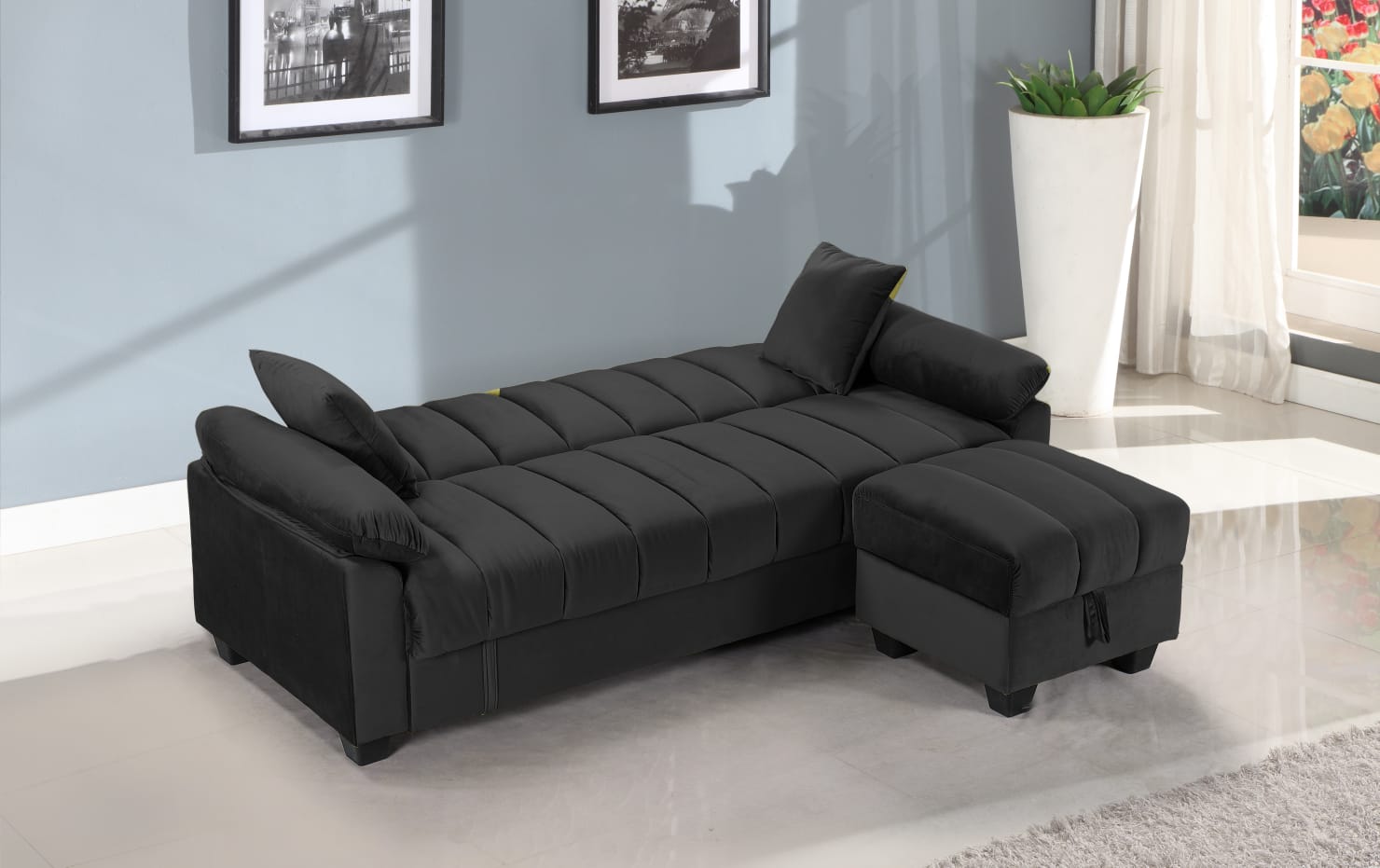 SOFA YADHI TERCIO PELO NEGRO