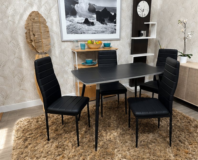 MESA 63-4 SLATE TOP NEGRO